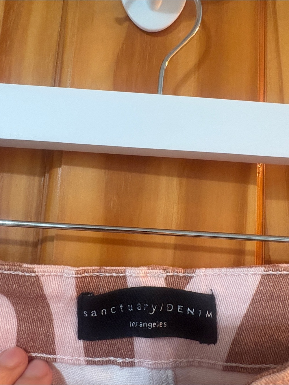 Sanctuary 90's High-Rise Straight Leg Brown and Pink Retro Swirl Jeans Size 29 - Picture 3 of 8
